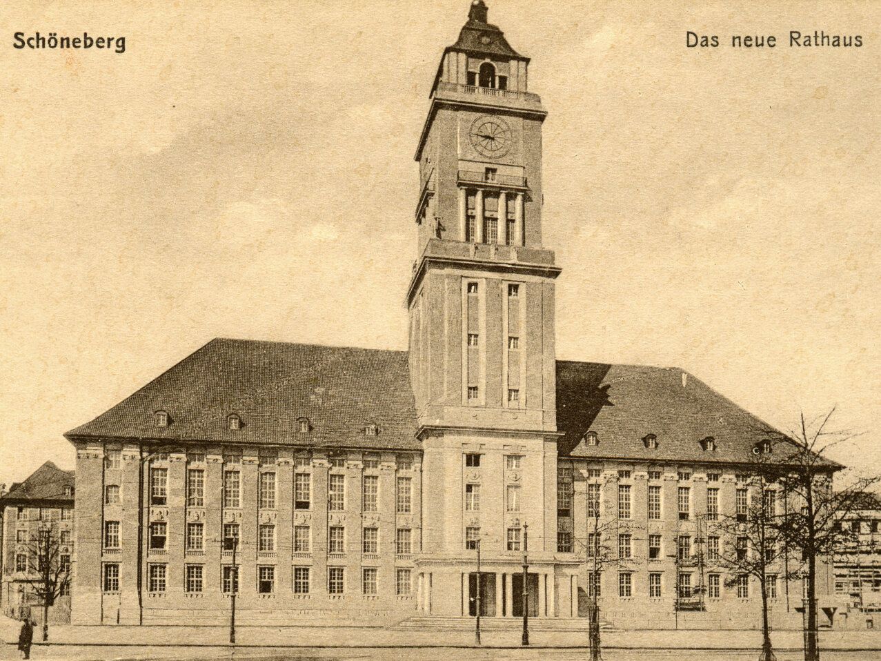 Historische Ansicht des Rathauses Schöneberg