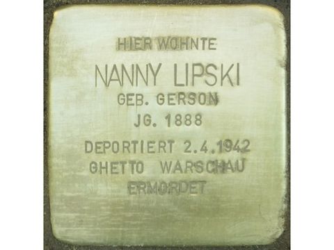Stolperstein Nanny Lipski (Bild: Stolpersteine-Initiative CW, Hupka)