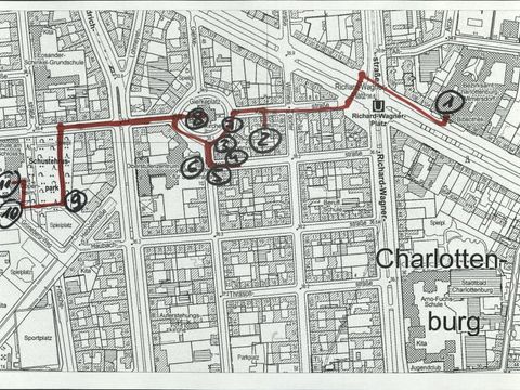 Karte des 160. Kiezspaziergang (Bild: BA-CW, ML)