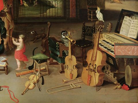 Hendrik van Kessel (1575-1632) „Allegorie des Hörens“ (Bildausschnitt)
