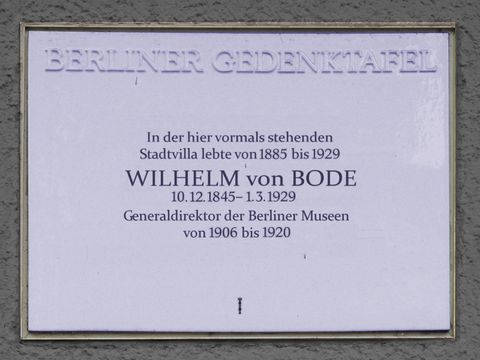 Gedenktafel für Wilhelm von Bode (Bild: Hupka)