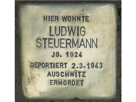 Stolperstein Ludwig Steuermann (Bild: Stolpersteine-Initiative CW)