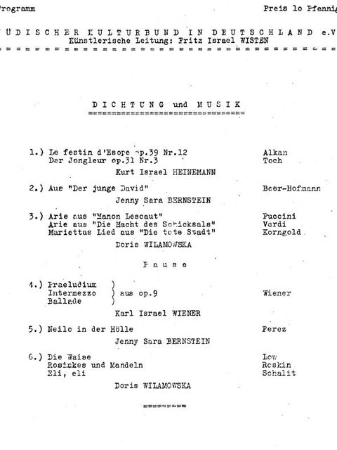 Programm mit Dora Wilamowska (Bild: Jay Wilamowsky)