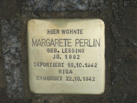Stolperstein Margarete Perlin (Bild: Stolpersteine-Initiative CW, W. Knoll)