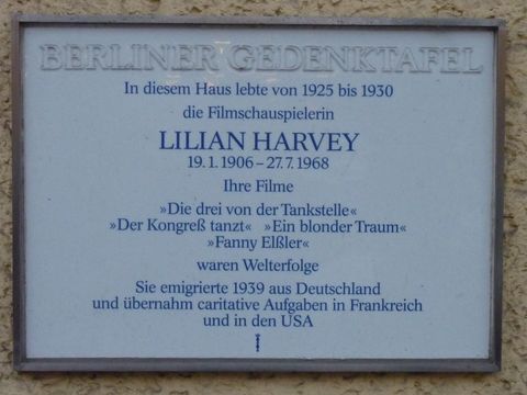 Gedenktafel für Lilian Harvey, 6.2.2013, Foto: KHMM