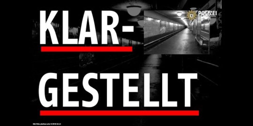 Klargestellt - kleines Bild innerhalb des Bildes zeigt einen U-Bahnhof