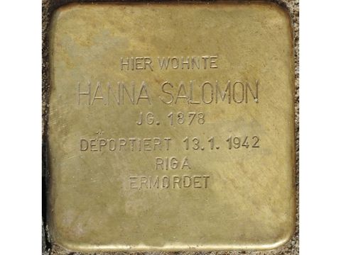 Stolperstein Hanna Salomon (Bild: Stolpersteine-Initiative CW, Hupka)