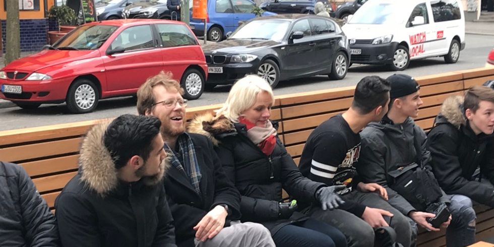 Einweihung Parklets Bergmanntraße