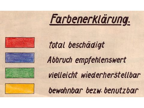 Farberklärung für Gebäudeschäden