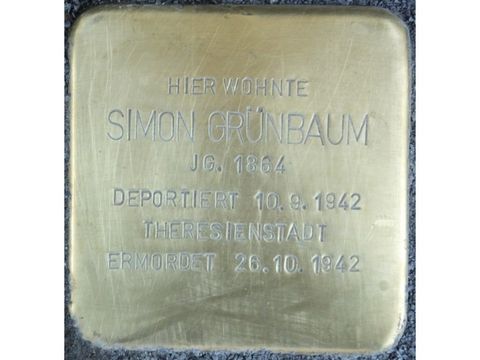 Stolperstein Simon Grünbaum (Bild: Stolpersteine-Initiative CW, Hupka)