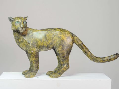 Marco Flierl, Puma, 2024, Bronze patiniert