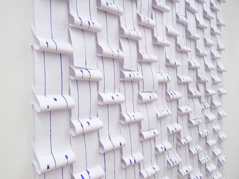 detect - Anke Becker, ruled (wallpiece), 2022