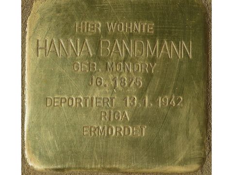 Stolperstein Hanna Bandmann (Bild: Stolpersteine-Initiative CW, Hupka)