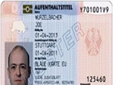 Muster eines elektronischen Aufenthaltstitels