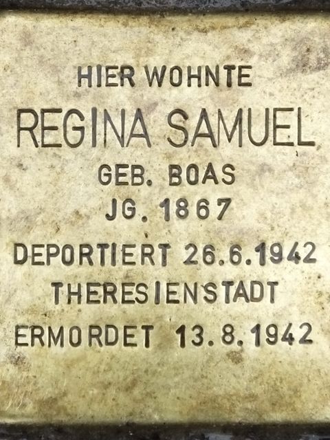 Stolperstein Regina Salomon, Foto: H.-J. Hupka