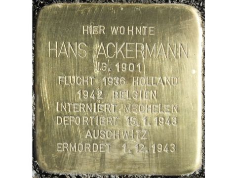 Stolperstein Hans Ackermann (Bild: Stolpersteine-Initiative CW, Hupka)