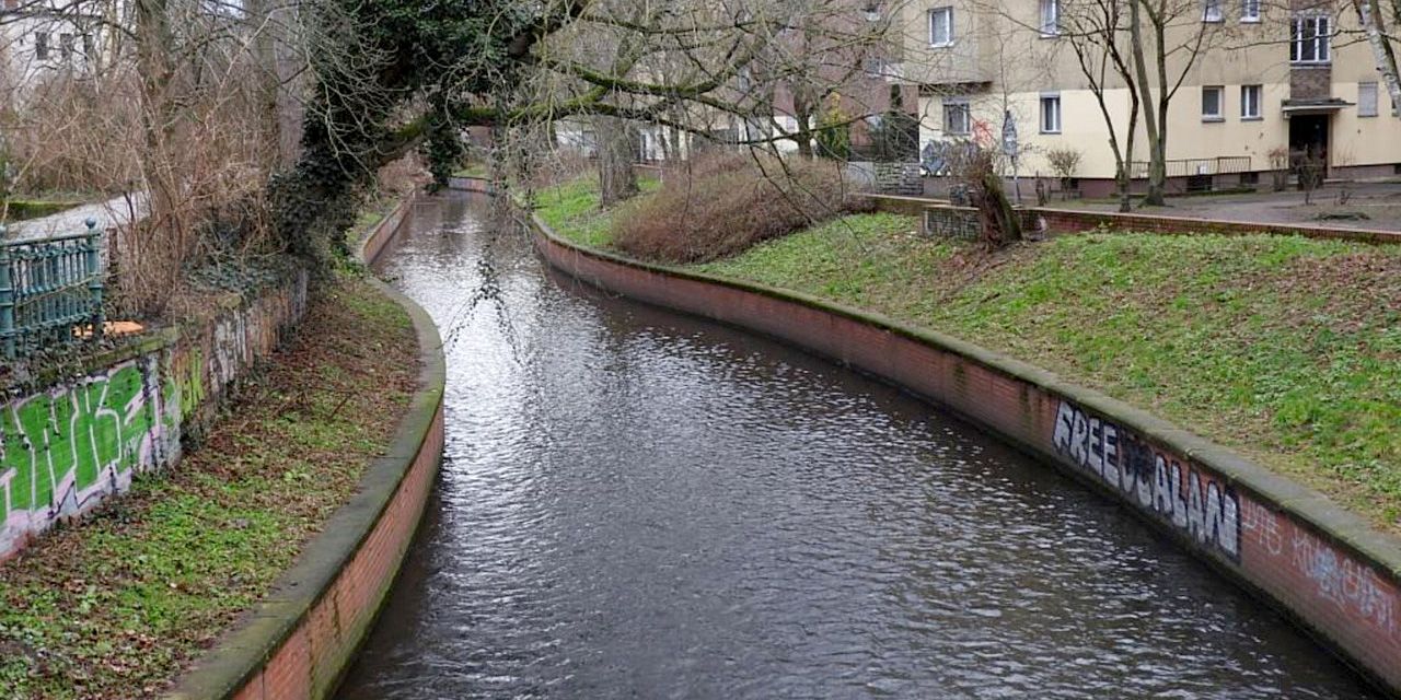 Panke unterhalb der Walter-Röber-Brücke