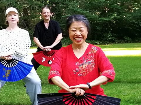 Tai Ji Quan mit Fächer - im Park mit Dr. Kuan-wu Lin