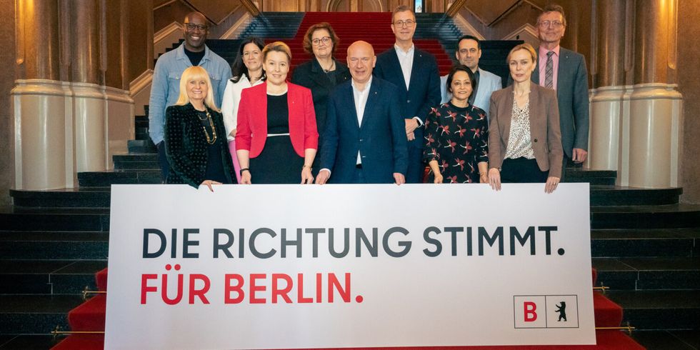 Gruppenfoto Berliner Senat am 23.04.2024