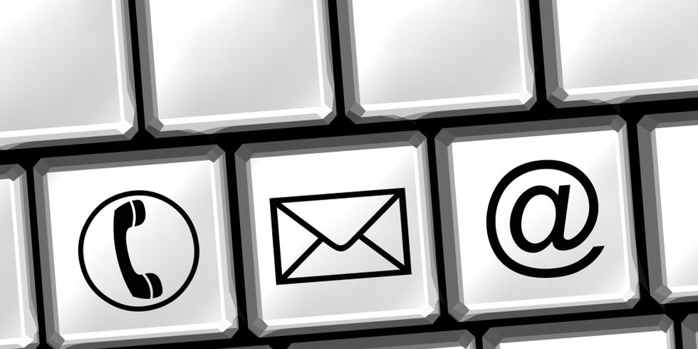 Tastatur mit Kontaktsymbolen
