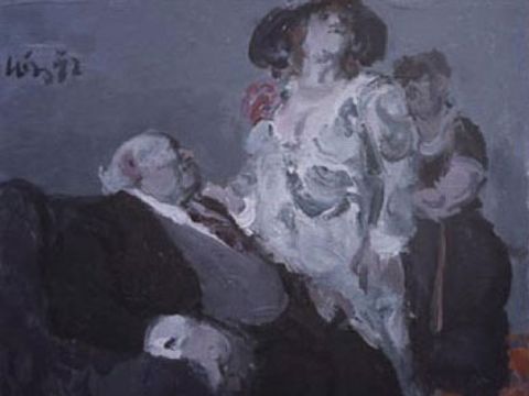 Kurt Löb, Das neue Abendkleid, Öl 1972