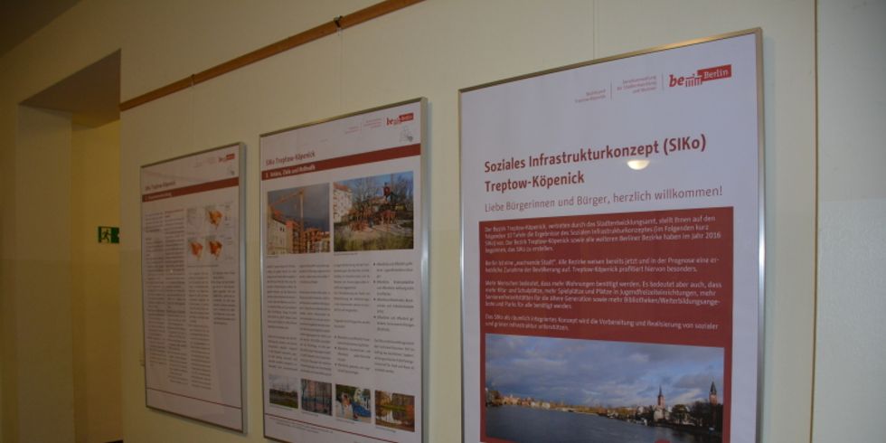 Ausstellung zum bezirklichen Infrastrukturkonzept