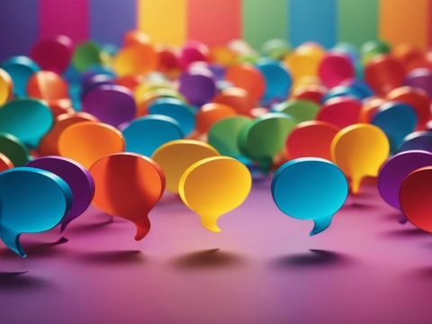Bunte Sprechblasen