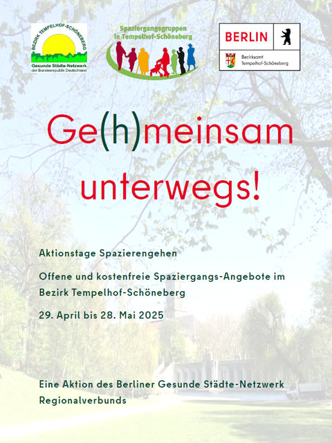 Titelbild der Broschüre des Aktionsmonates Spazierengehen Mai 2025
