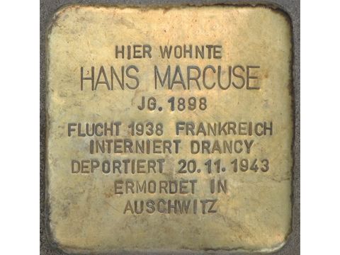 Stolperstein Hans Marcuse Clausewitzstraße 7