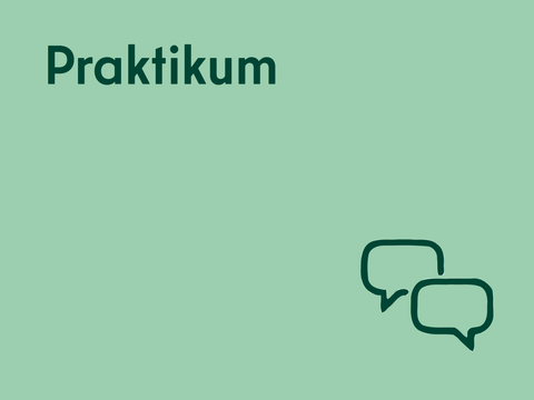 Praktikum mit Sprechblasen Icon