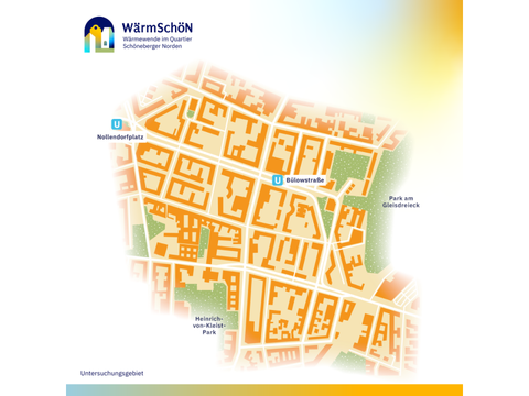 Der Schöneberger Norden liegt zwischen der Kurfürstenstraße, dem Park am Gleisdreieck und der Yorck- sowie Großgörschenstraße. (Bild: Projekt WärmSchöN 2026)