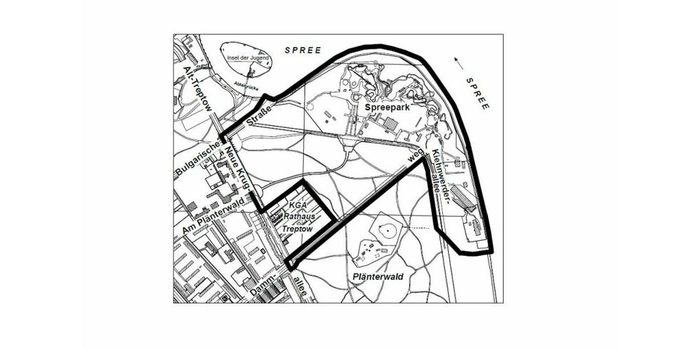 Geltungsbereich Bebauungsplan 9-7 "Spreepark"