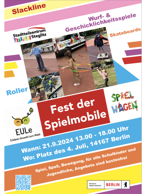 Flyer: Fest der Spielmobile (Bild: Bezirksamt Steglitz-Zehlendorf)