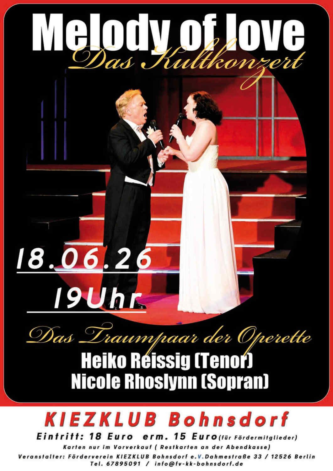 Plakat Veranstaltung Melody of Love