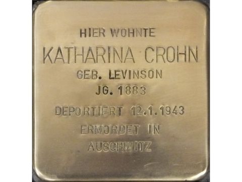 Stolperstein Katharina Crohn (Bild: Stolpersteine-Initiative CW, Hupka)