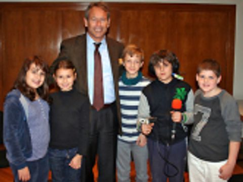 Kinderreporter interviewen Finanzsenator Nußbaum