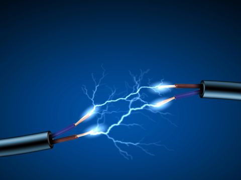 Elektrokabel mit Strom sparkls