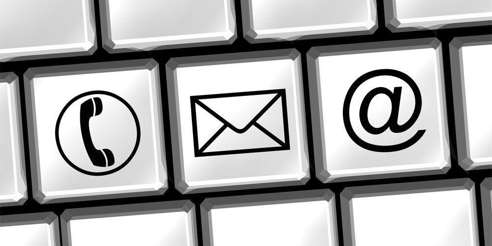 Tastatur mit Kontaktsymbolen