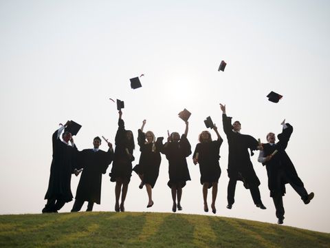 Young Students Graduation Ceremony Concept