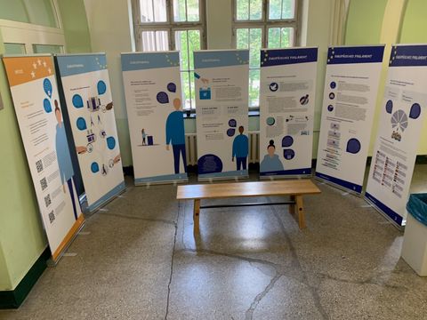 Wanderausstellung "EU to go" im Andreas-Gymnasium