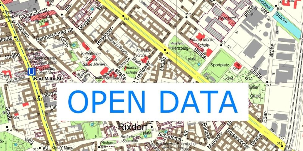 Ausschnitt für den Hinweis auf Open-Data