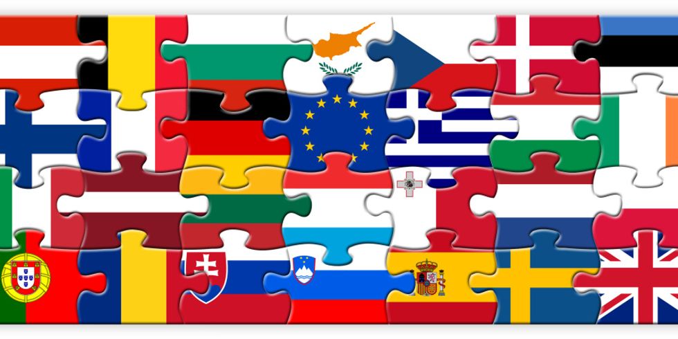 Puzzle Fahnen der Europäischen Union
