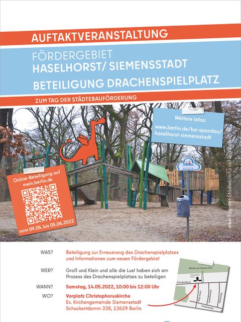 Plakat Beteiligungsveranstaltung Drachenspielplatz