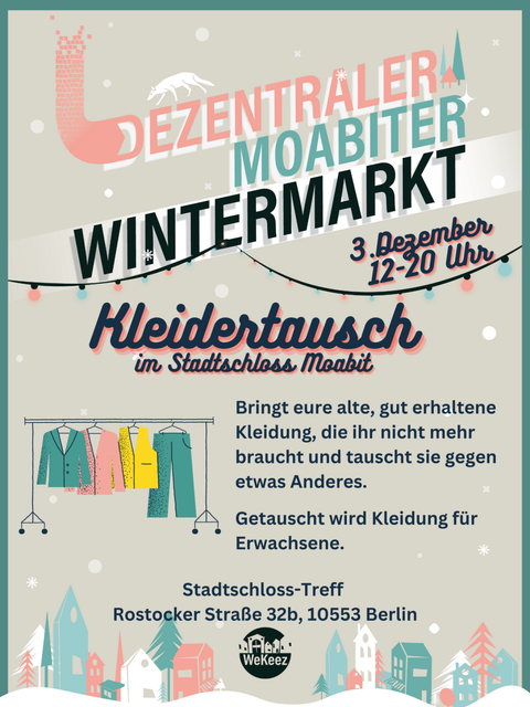 Plakat Kleidertausch im Stadtschloss Moabit