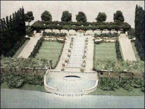 Erwin Barth - Dernburgplatz, Modell für die Große Kaskade, um 1913