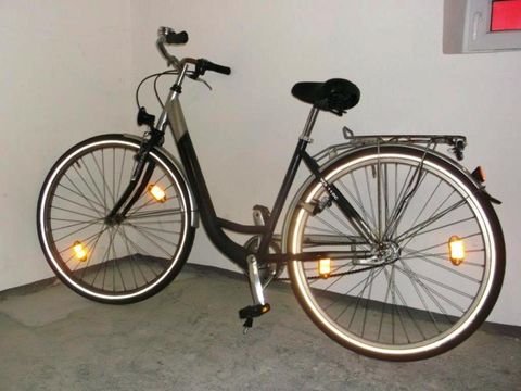 Schwarzes Damenfahrrad