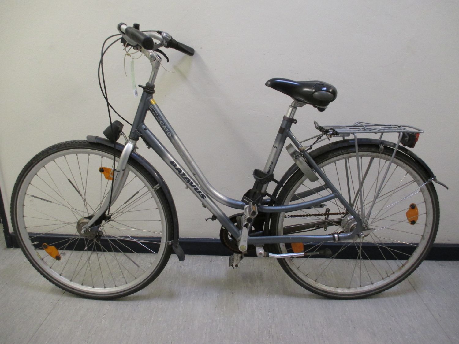 Silber-grau-blaues Damenfahrrad