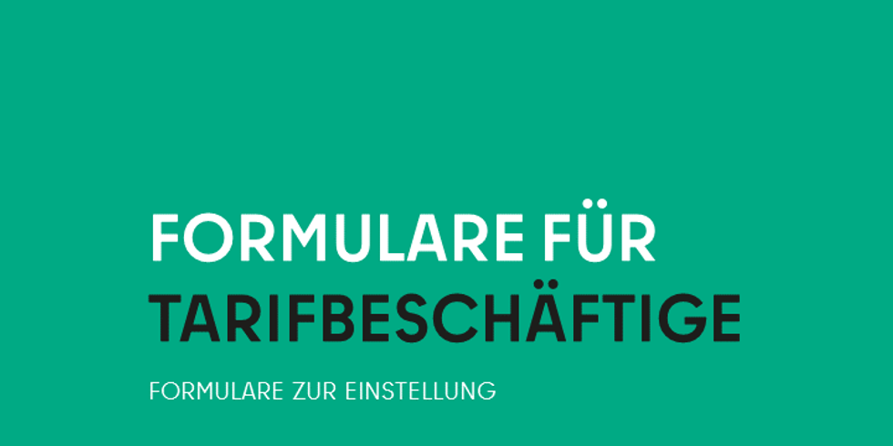 Formulare für Tarifbeschäftigte