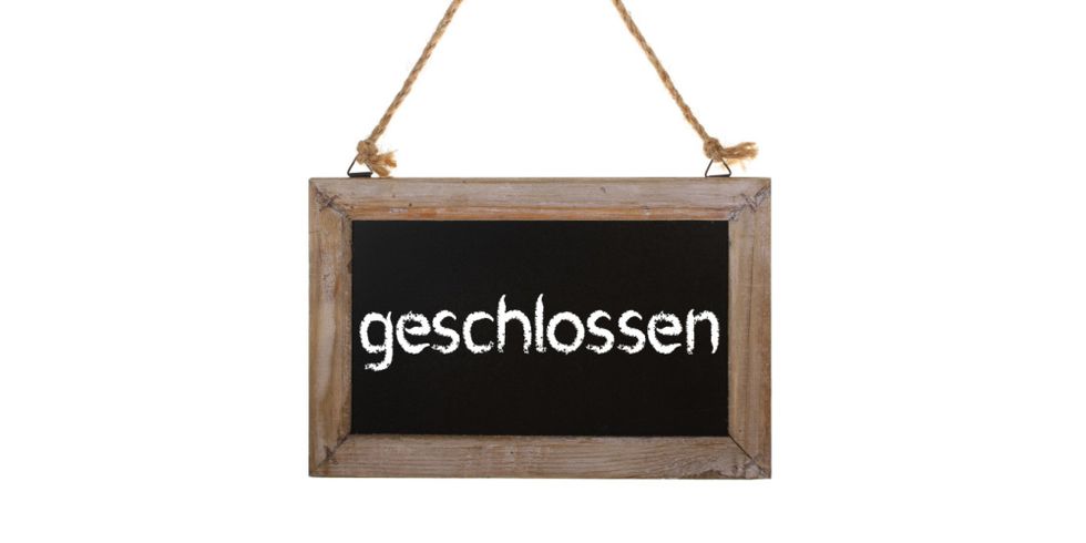 Schild geschlossen