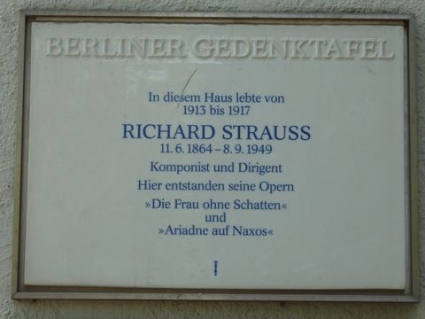Gedenktafel für Richard Strauss, 13.7.2010 (Bild: Bezirksamt Charlottenb.-Wdf., KHMM)